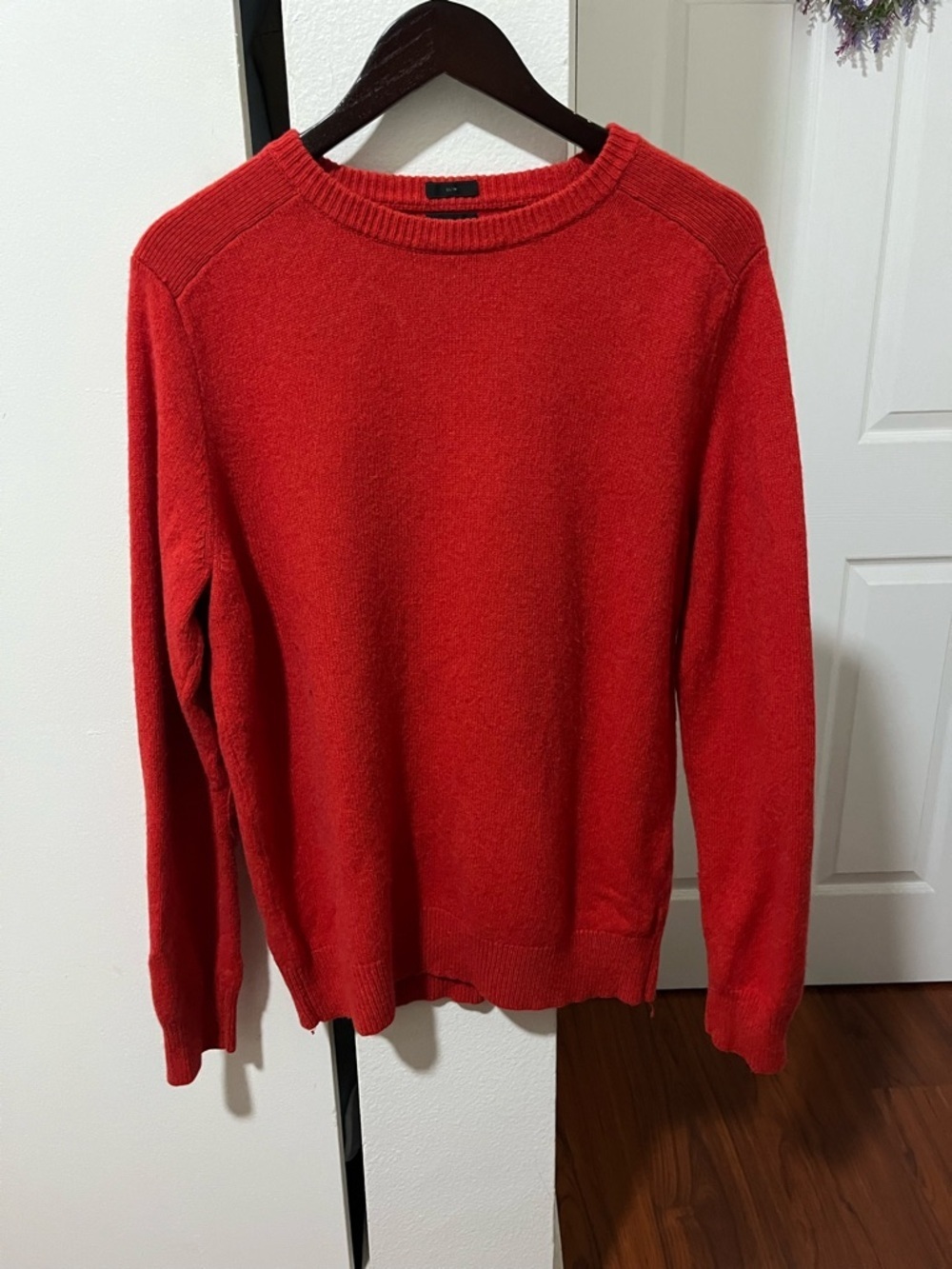 J. Crew Men's Bright Red Alpaca Blend Crewneck Sweater